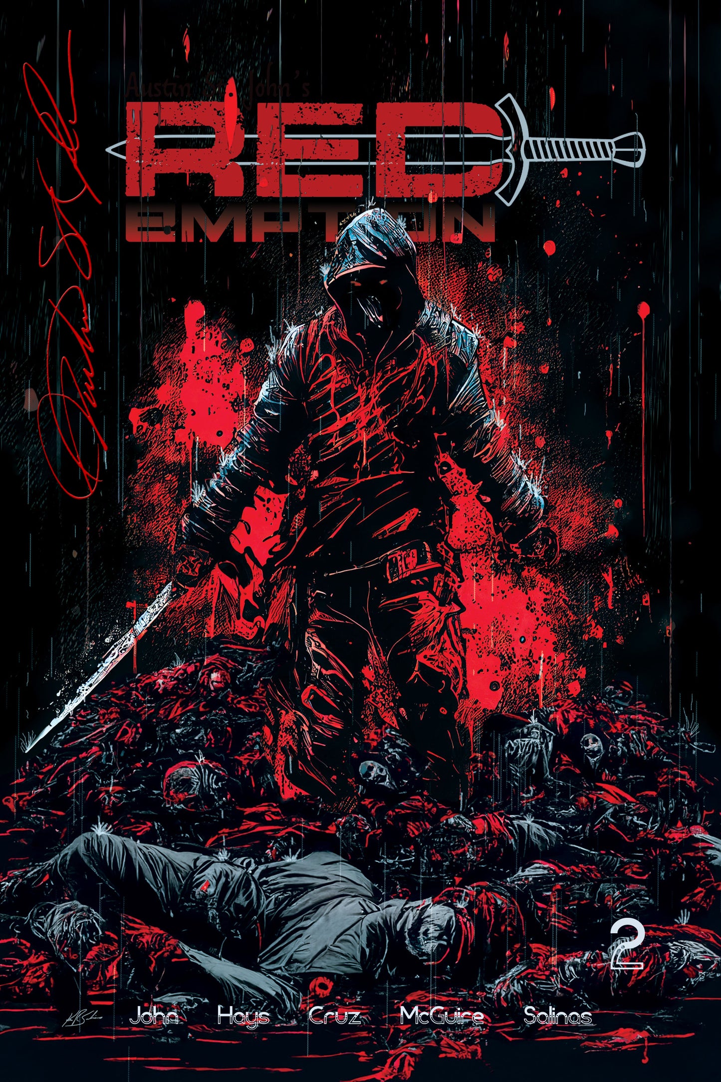 Redempt1on Two: Ken R. Salinas Portada FIRMADA por Austin St John